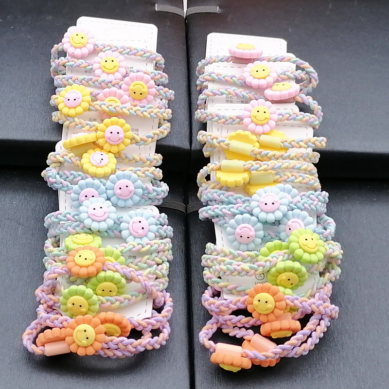 A3514 braid cloth with two leather bands, hair accessories, hair ropes, hair ties, hair loops and hair bands. 2 yuan, 2 yuan store in Yiwu Specification image