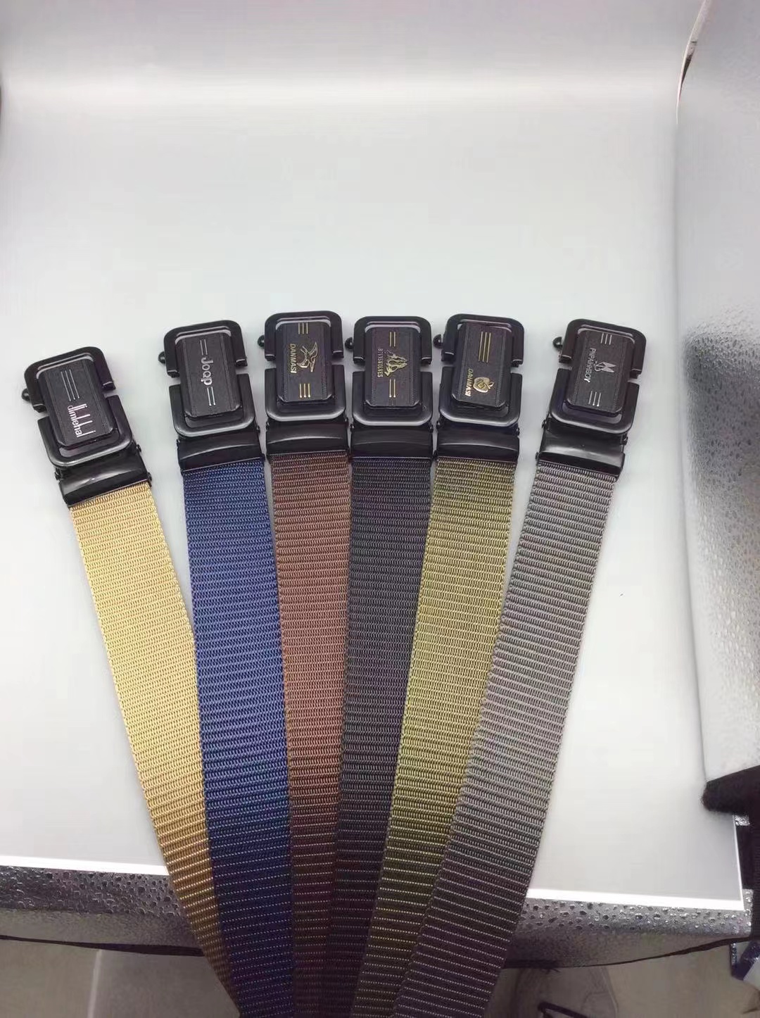 New men's spring toothless snap-on nylon canvas belt, outdoor casual breathable tactical belt