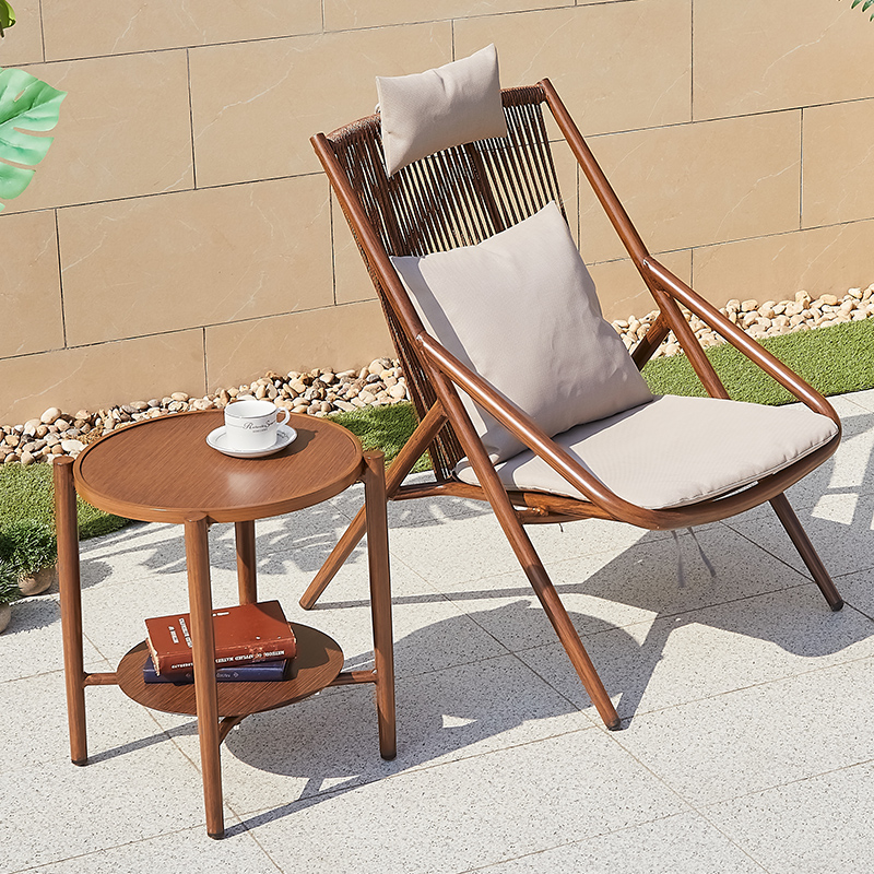 阳台休闲桌椅创意简约沙发椅茶几组合藤椅三件套室外露天咖啡座椅