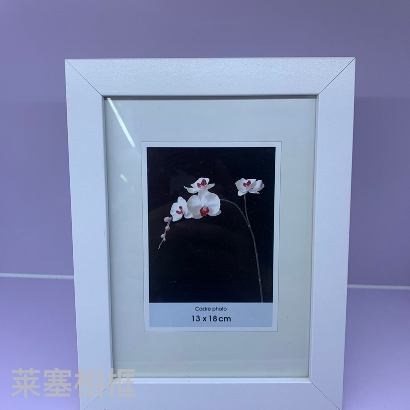 Pure white density board glass creative home decoration photos, gifts, handicrafts, ornaments, density board photo frames Specification image