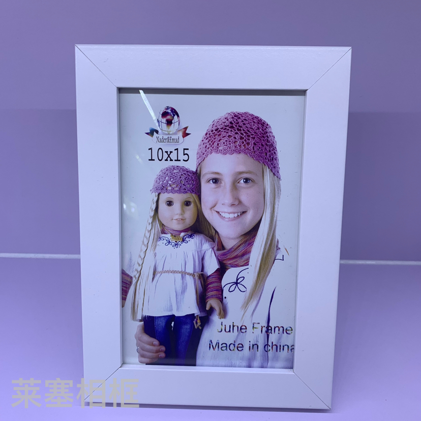 Pure white density board glass creative home decoration photos, gifts, handicrafts, ornaments, density board photo frames details Picture