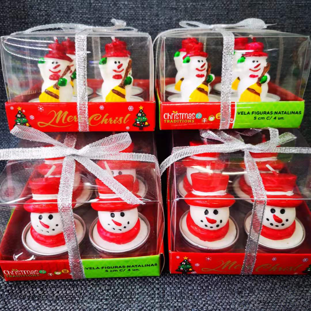 Creative Gifts Christmas Eve Party Candle decorations Painted Santa candles decorative craft candles thumbnail