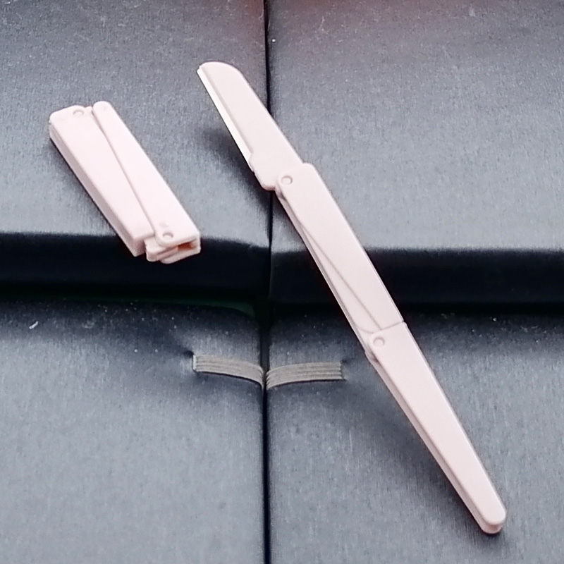 H1142 Bamboo Joint two folding eyebrow trimmers for beginners, women's eyebrow trimmers, complete set for women, wholesale 2 yuan details Picture