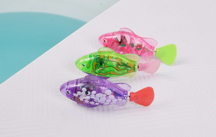 Luminous, electric, swimming toy fish, electronic little fish, children's bath, water play, intelligent swaying pet gift Application Scenario