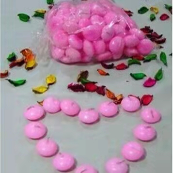 Wedding party romantic creative household daily floating water bag pink red small round candle decorative craft candles