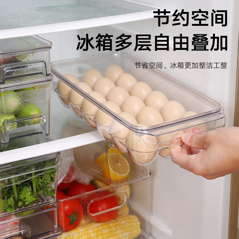 35823 caja de almacenamiento de huevos sellada compartimentada con tapa huevo crisper caja de almacenamiento de restaurante de cocina multitamaño Application Scenario