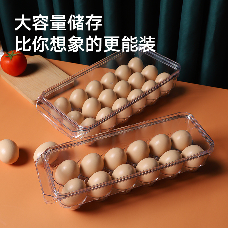 35823 caja de almacenamiento de huevos sellada compartimentada con tapa huevo crisper caja de almacenamiento de restaurante de cocina multitamaño Specification image