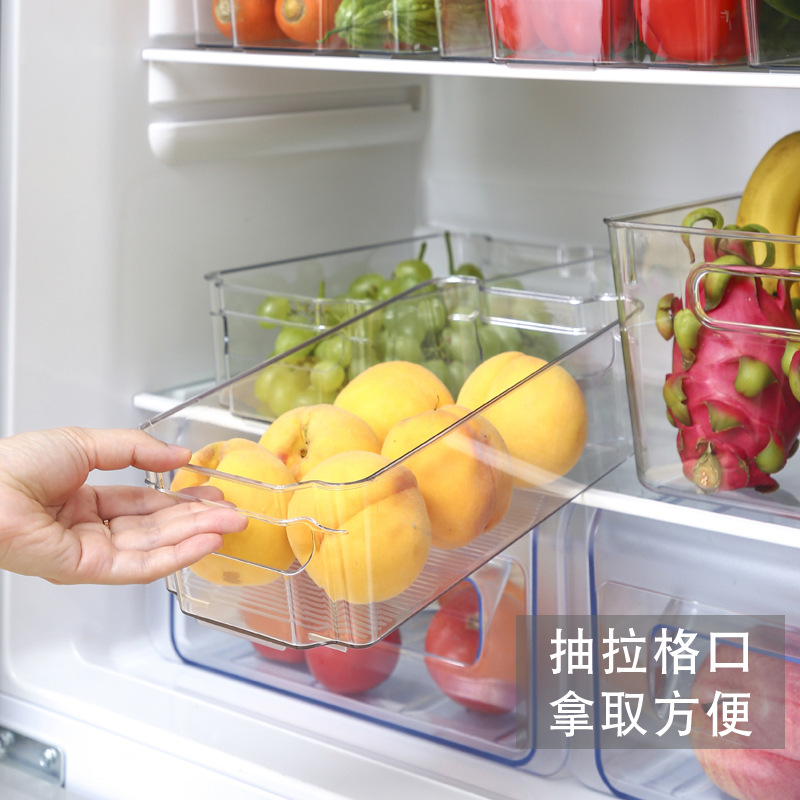Caja de plástico caja sellada transparente refrigerador caja de almacenamiento fresco frutas y verduras congeladas caja de almacenamiento de cocina al por mayor details Picture