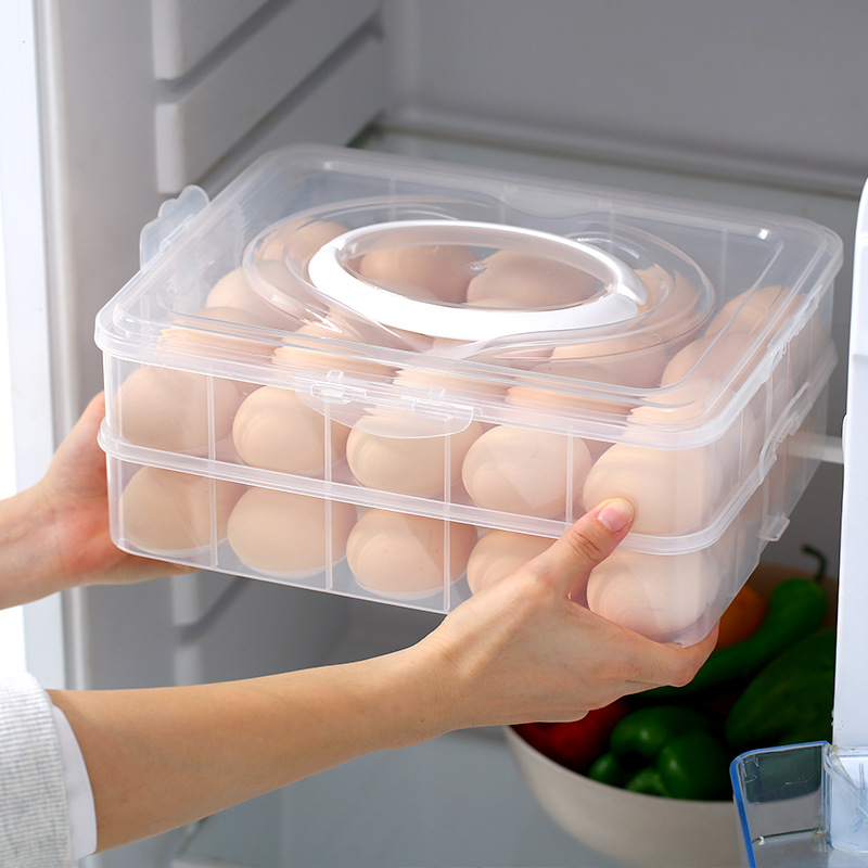 Casa portátil portátil huevo refrigerador almacenamiento de alimentos caja de almacenamiento fresco plástico sellado portador de huevo details Picture