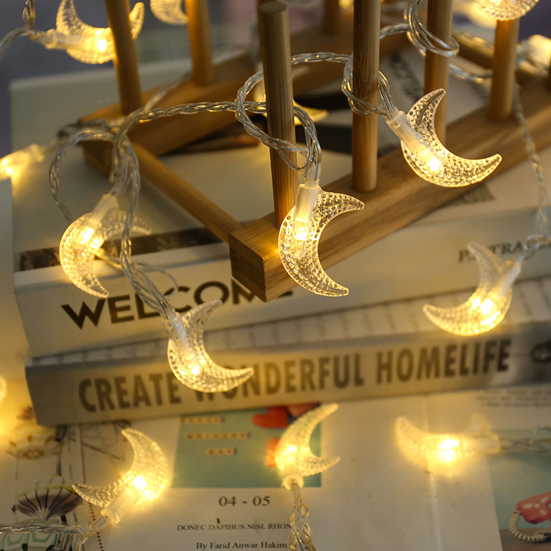 Small Moon star Lamp String LED Battery style Indoor and outdoor decorative lamp string (Ramadan festival) thumbnail