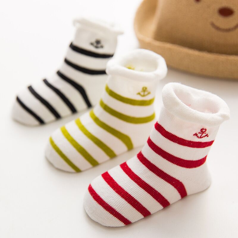 Wholesale of 2020 new children's socks, boneless sewn pure cotton mid-calf socks for boys and girls, baby loose crown socks Specification image
