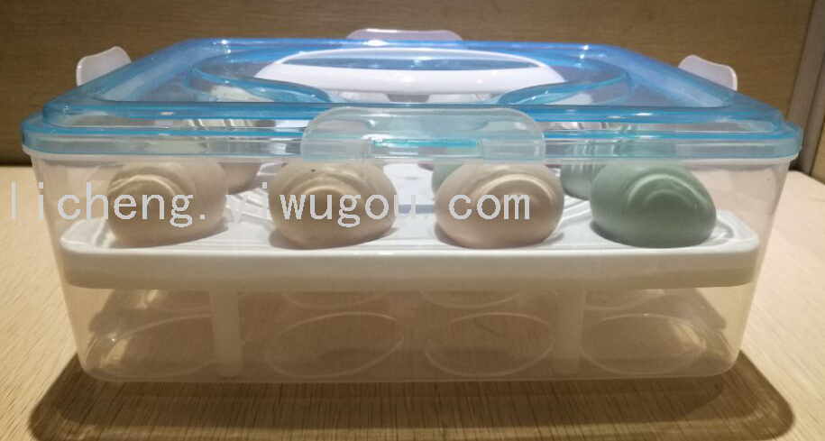 Casa portátil portátil huevo refrigerador almacenamiento de alimentos caja de almacenamiento fresco plástico sellado portador de huevo Specification image