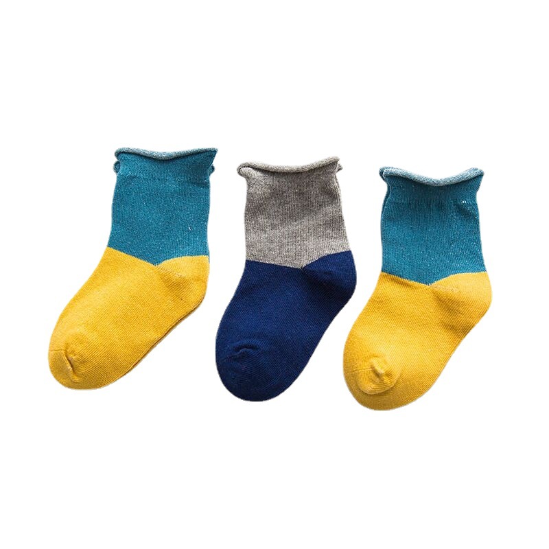 Wholesale of 2020 new children's socks, boneless sewn pure cotton mid-calf socks for boys and girls, baby loose crown socks Item Picture