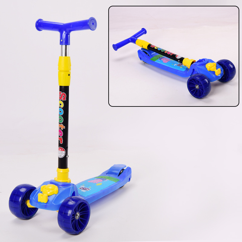 Factory wholesale of 2-6-10-year-old boys' and girls' three-in-one scooters that can be ridden and slid Item Picture