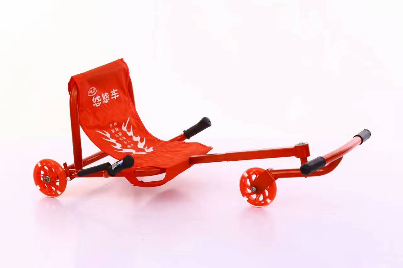 New children's square yo-yo, foot rocking car, go-kart, drift, fitness three-wheeled yo-yo details Picture