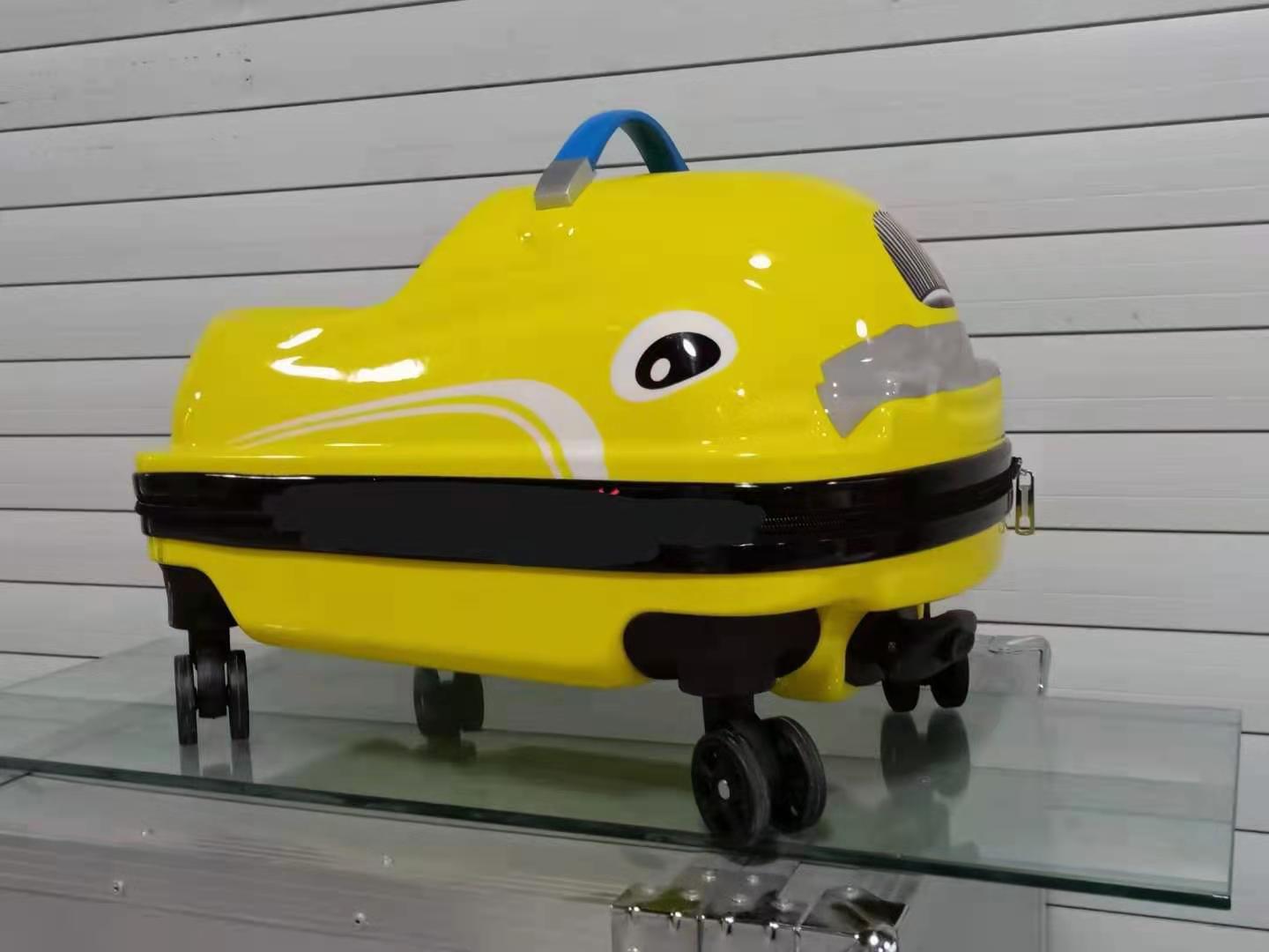 Customized 20-inch rideable suitcase, children's luggage, travel case, little duck, swivel wheel and seat travel case Specification drawing