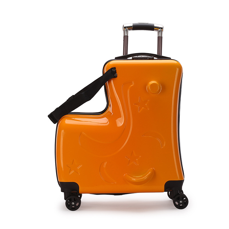 Children's password lock suitcase, riding swivel wheel carry-on case, new travel case, male and female travel trolley case Item Picture