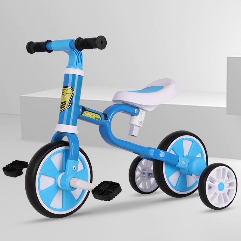 Children's multi-functional tricycle, balance bike and roller coaster - one vehicle with multiple uses Specification drawing