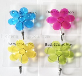 35823 Powerful invisible suction Cup Hook, creative plastic adhesive hook, waterproof and moisture-proof, bathroom and kitchen hook without drilling