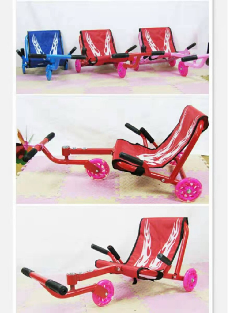 New children's square yo-yo, foot rocking car, go-kart, drift, fitness three-wheeled yo-yo Specification drawing