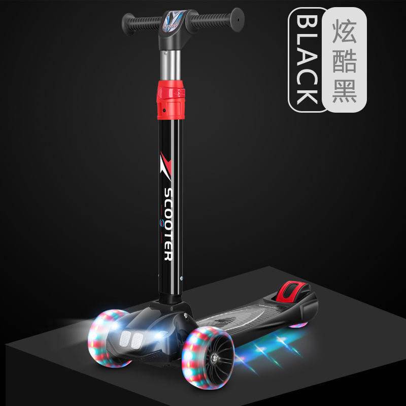 The manufacturer sells children's scooters with music, foldable wide-handle scooters, and scooters for children aged 3 to 8 details Picture
