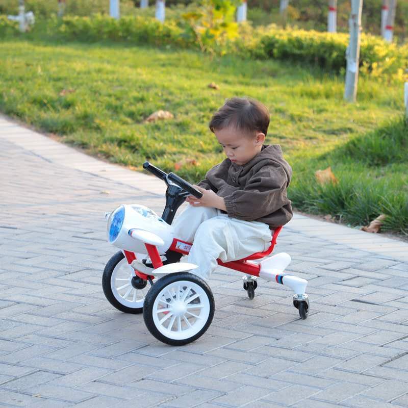 Children's foot-pedal imitation airplane head drifting toy car, children's tricycle, foot-pedal offset tricycle square yo-yo car Specification drawing