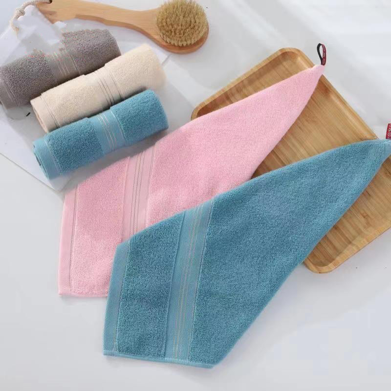 High-end bright silk small square towel, thickened and enlarged face towel, pure cotton, soft, absorbent and non-shedding, 32-strand thread, 35×35 Specification image