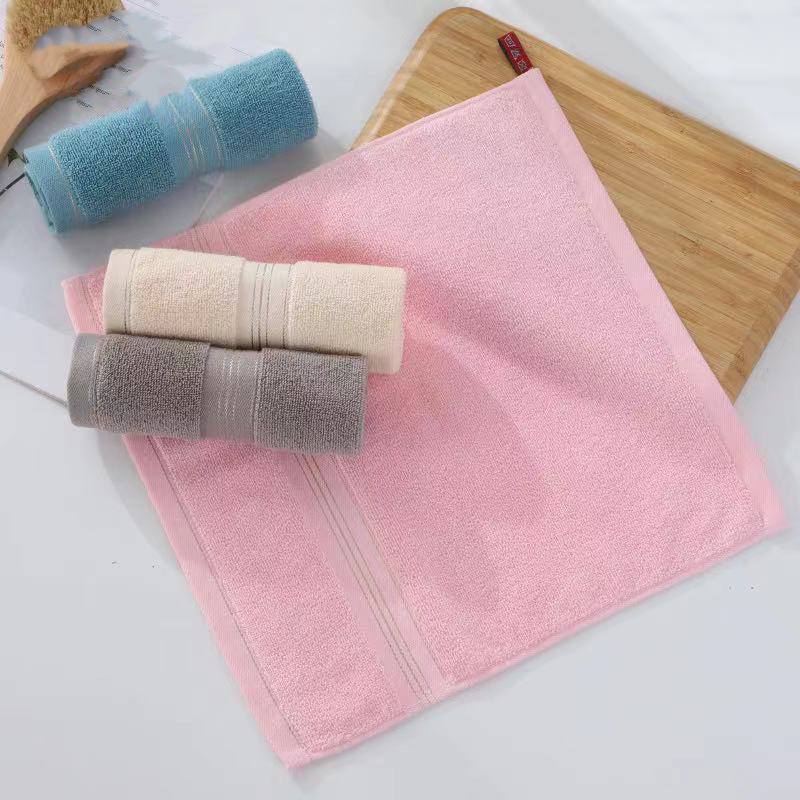 High-end bright silk small square towel, thickened and enlarged face towel, pure cotton, soft, absorbent and non-shedding, 32-strand thread, 35×35