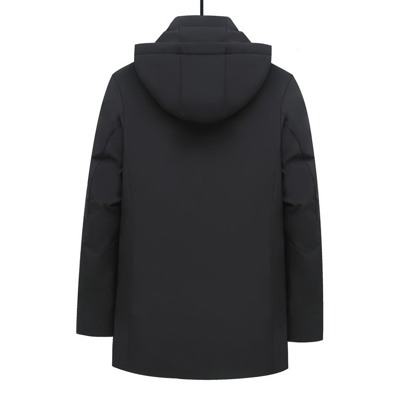 New 2021 men's mid-length cotton-padded jacket, loose winter coat, thickened warm cotton-padded jacket, middle-aged men's wear Specification image