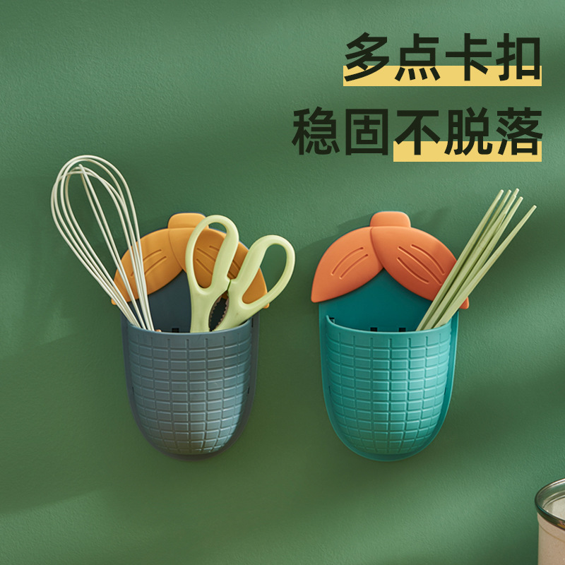 35823 Bathroom corn storage rack Wall-mounted without drilling, bathroom toilet washbasin, toothbrush holder, comb, toothpaste storage box Specification image