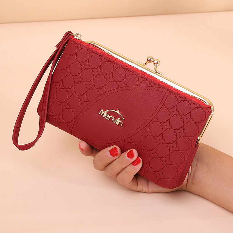 2021 new women's long wallet Korean version of fashion mobile phone bag cute large capacity purse purse hand bag card bag