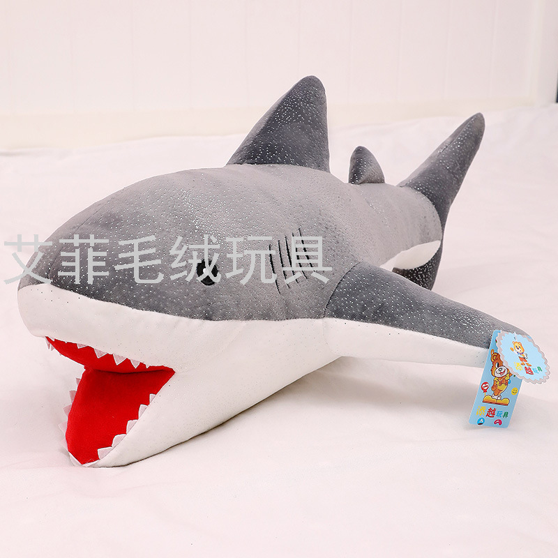 Starry sky shark plush pillow, starry sky simulation shark doll, children's gift, plush toy Application Scenario