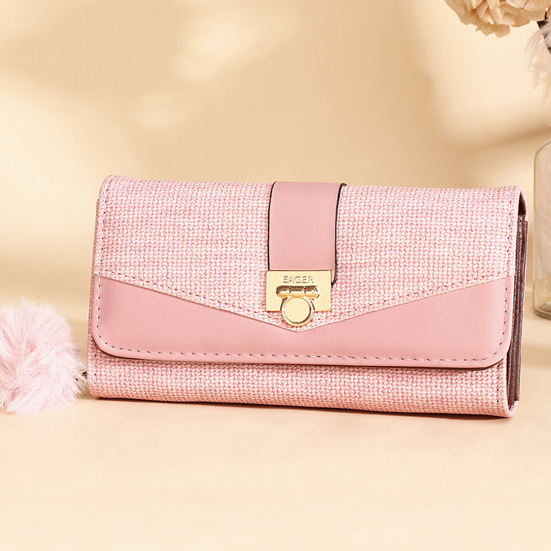 Purse Ladies long new 2021 Korean version zipper retro women's purse Large capacity mobile phone bag Hold bag card bag