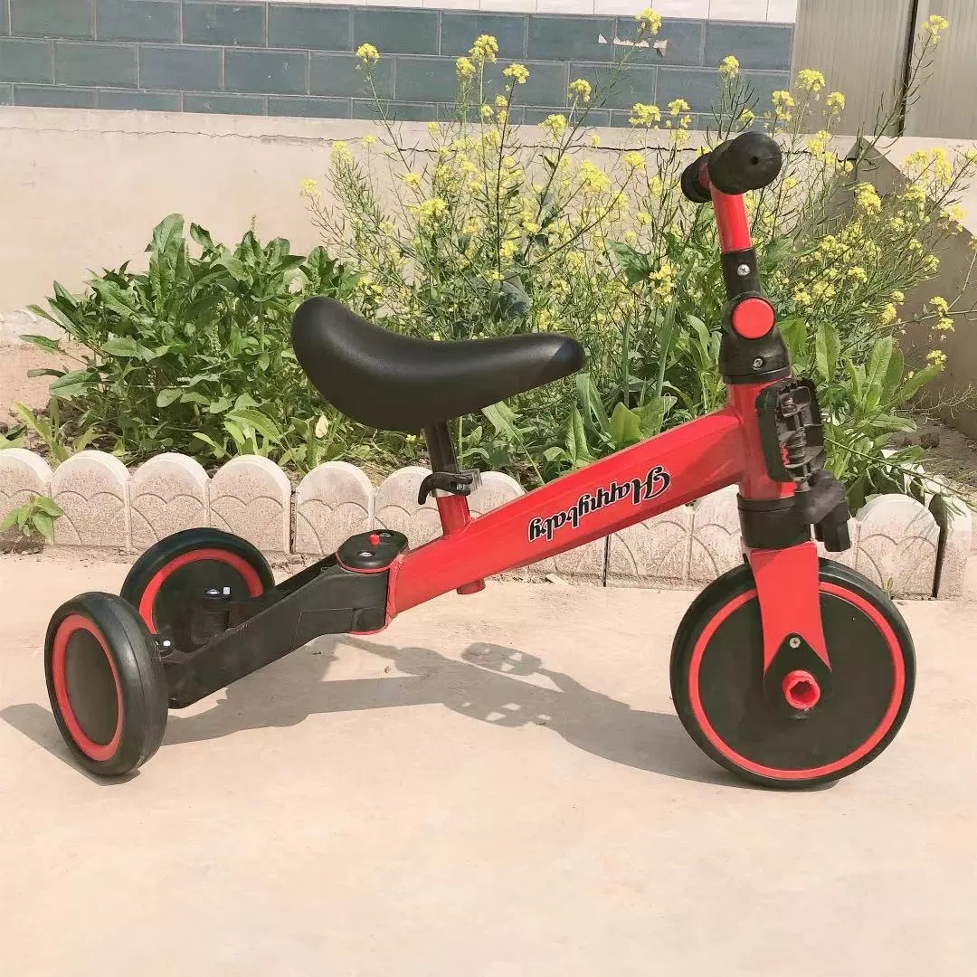 Children's three-wheeled bicycles, baby balance scooters, 2-6-year-old children's bicycles, two-in-one sliding three-wheeled scooters Item Picture