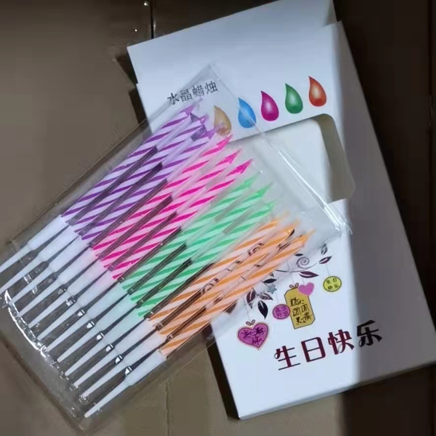 Wholesale BIRTHDAY CANDLES LIKE TO MEET A3 THREAD CANDLES BIRTHDAY CAKE CANDLES classic crystal slender candles