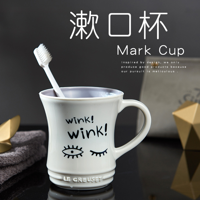 Factory direct supply creative two-color mini waist drinking cup, large cup mouth mouthwash toothbrush cup, simple multi-color brushing cup details Picture