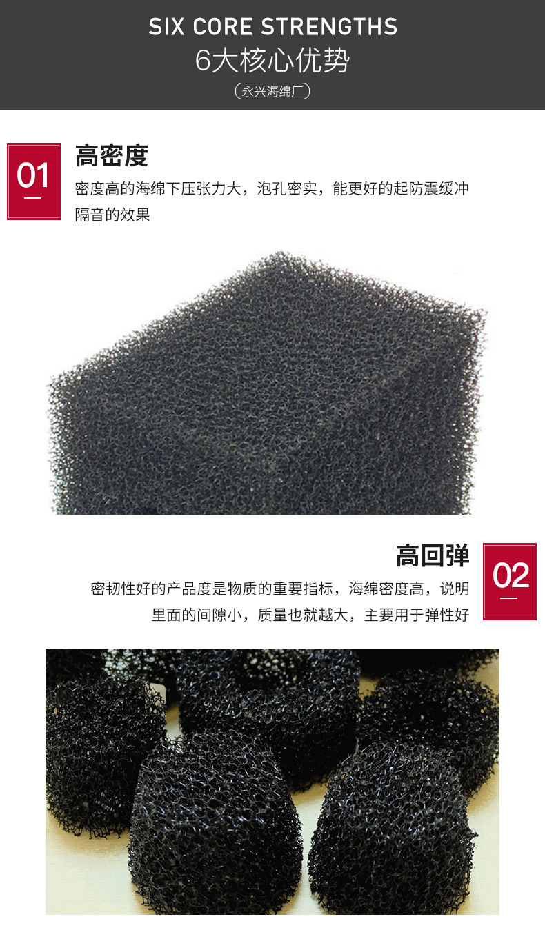 The manufacturer supplies sewage purification filter sponge range hood activated carbon sponge honeycomb activated carbon filter cotton Specification drawing