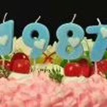 Children's Birthday cake Candles Blue Love PVC box Party 0-9 large number decorative craft candles