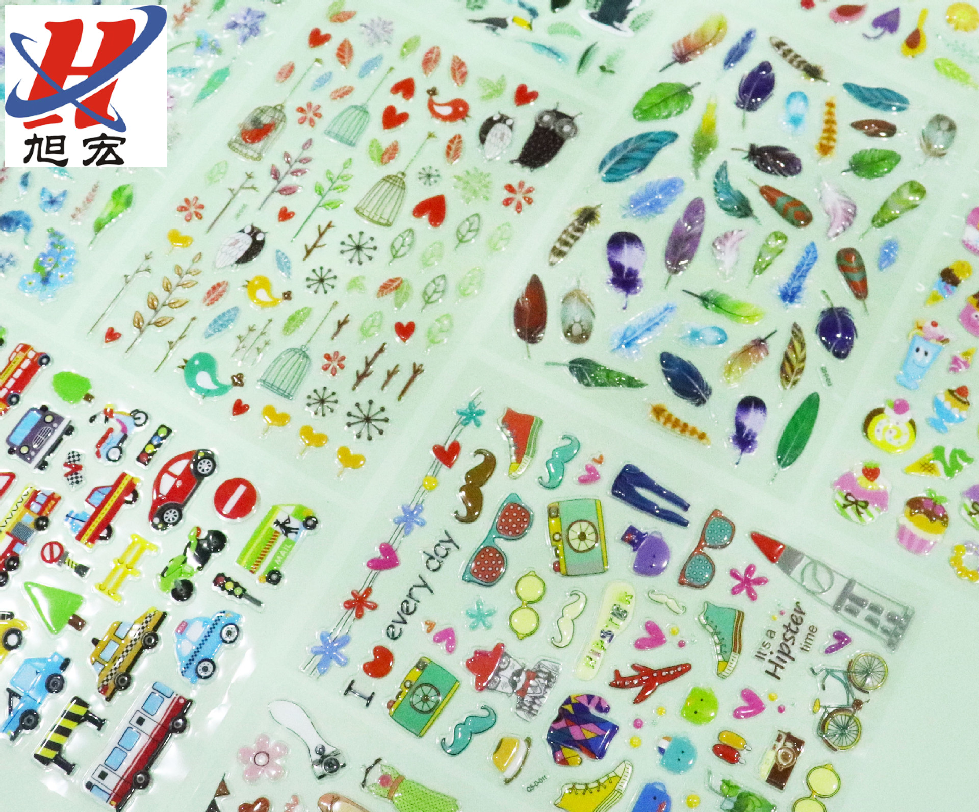 New QS-D blister bubble sticker transparent hand tent sticker three-dimensional bubble shell sticker convex decorative sticker mobile phone sticker