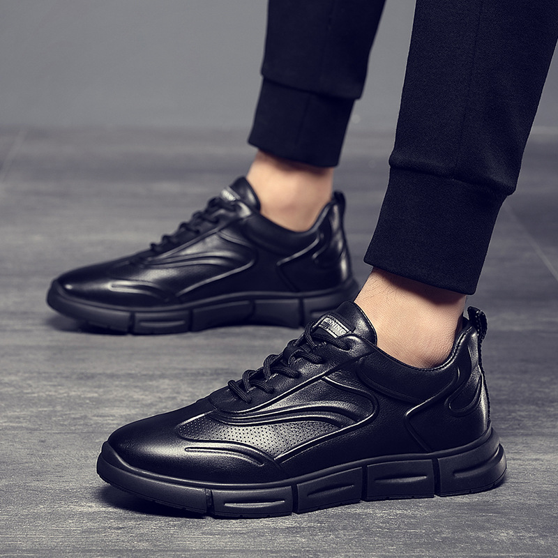 Winter casual leather shoes men's leather sports popular fashion shoes men's fashion shoes soft leather lacing men's shoes a generation
