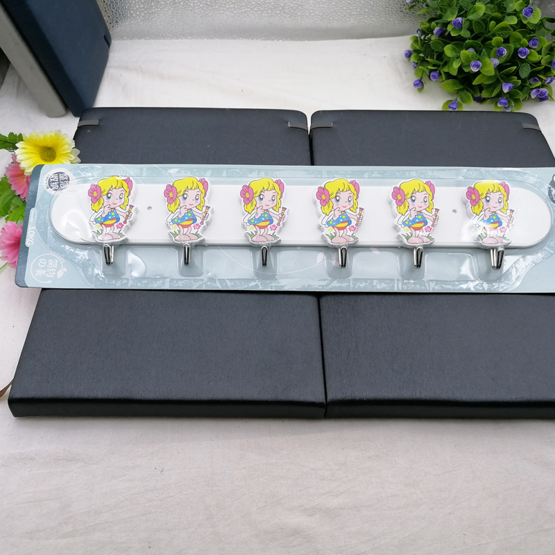 L1342 8802 Invisible Strong Six-Hook Restaurant Bedroom Sticky Hook Hook wholesale at Yiwu 2-yuan Store Specification image
