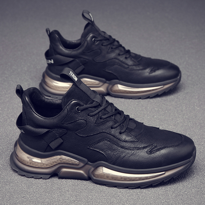 Men's shoes 202 new winter fleece casual leather shoes men's leather sports versatile cotton shoes men's tide shoes platform shoes