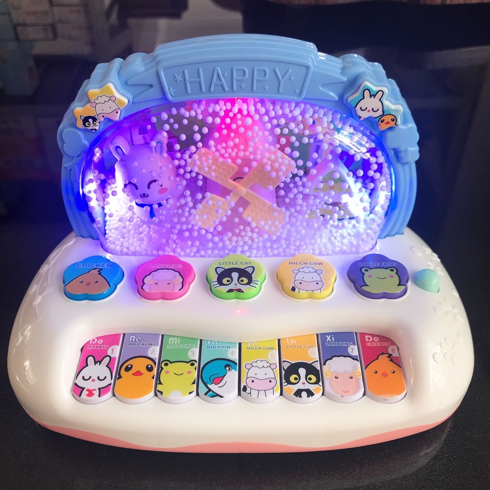 Children's music electronic organ, dreamy snowflake light music organ, educational and early learning multi-functional snowflake organ, girls' toy full figure