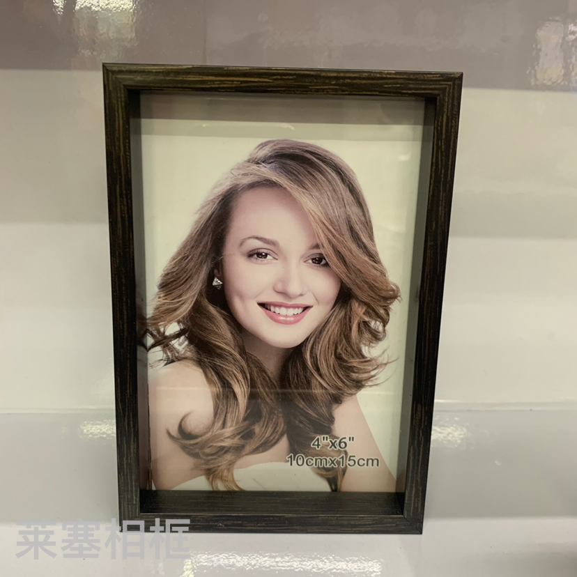 Gold-embossed PVC glass creative decorative items, photos, home decoration gifts, handicrafts, plastic photo frames details Picture