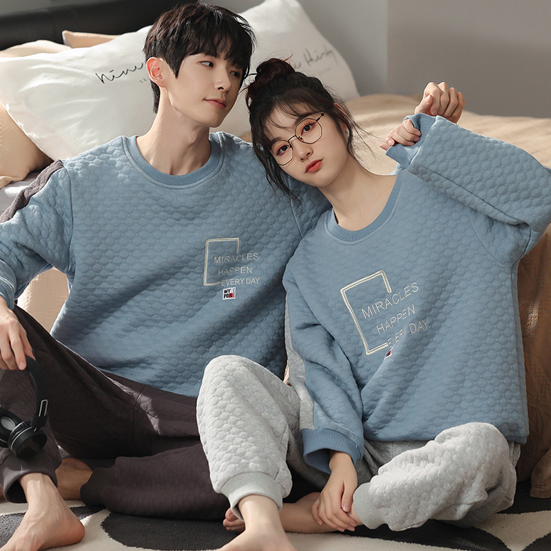 情侣家居服实物图