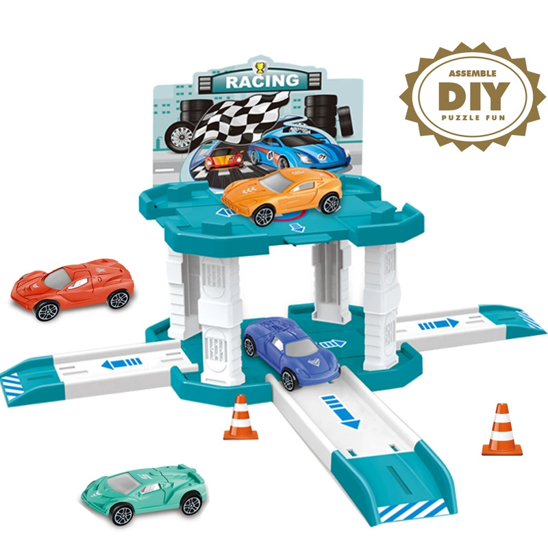 New children's assembly multi-storey car park, atmospheric track car model combination set, boys' toys wholesale details Picture
