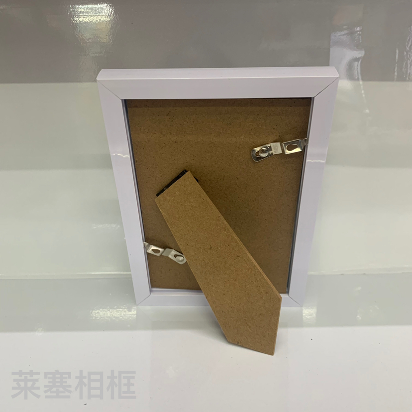 Photos of creative PVC glass ornaments with silver edges, home decoration gifts, handicrafts, plastic photo frames Specification image