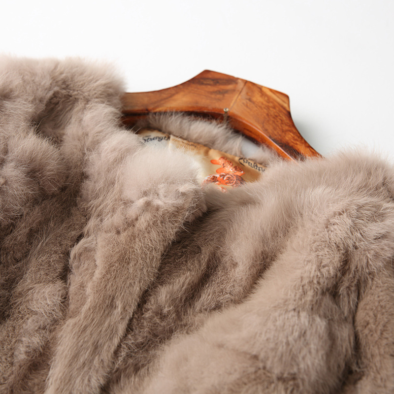 Export trade, one-piece consignment of real rabbit fur coats for women, short style, new Korean style, slimming fur wholesale Application Scenario