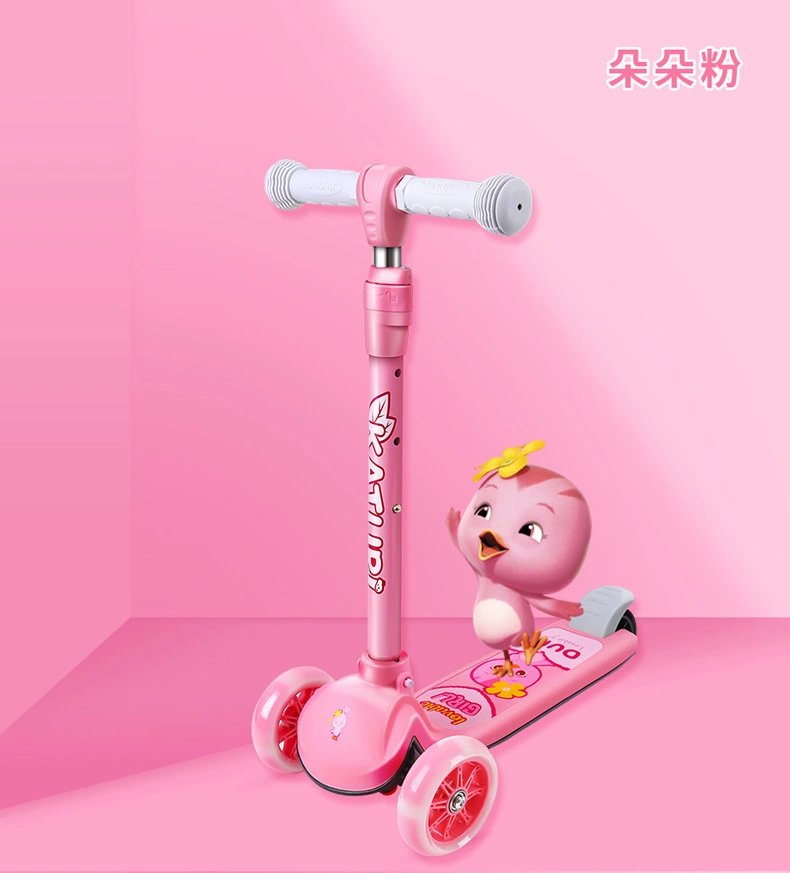 The "Cute Chicken Team" offers children's scooters, beginner scooters, kids' scooters, and single-legged scooters for children aged 2 to 7 details Picture