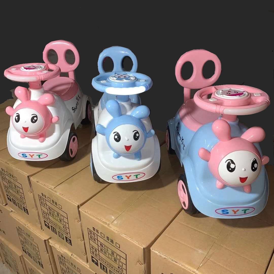 Wholesale of sturdy and good-looking baby scooters, yo-yos, four-wheel toy cars, lights and music for 10 months to 2 years old full figure